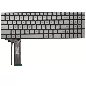 Tastatura pentru Asus NSK-UPQBC01 Iluminata US Argintie Mentor Premium