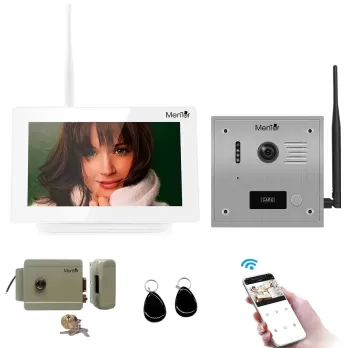 Kit VideoInterfon Smart WiFi IP65 1000m 1.3MP Touch 7 inch Color 5in1 Mentor SYKT002