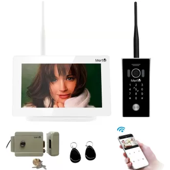 Kit VideoInterfon Smart WiFi IP65 1000m 1.3MP Touch 7 inch Color 5in1 Mentor SYKT001