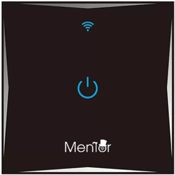Intrerupator inteligent wireless Mentor WiFi 10A 600W simplu negru cu touch