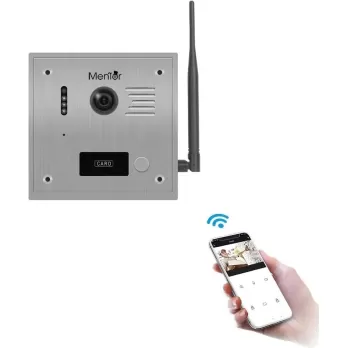 VideoInterfon Smart wireless WiFi Mentor SY067 antena Full-HD 2MP IP65 acces Aplicatie Card Parola Buton