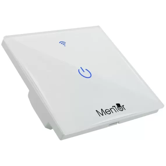 Intrerupator inteligent wireless Mentor WiFi 10A 600W simplu alb cu touch-2