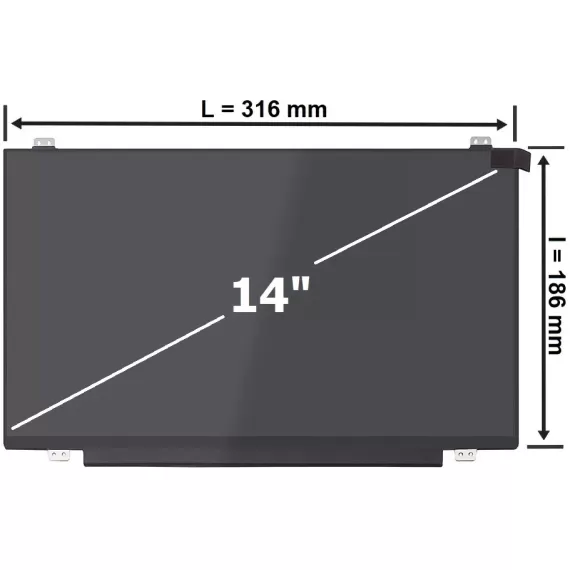 Display Innolux 14 inch led 1920x1080 Slim 30 pini 315mm-1