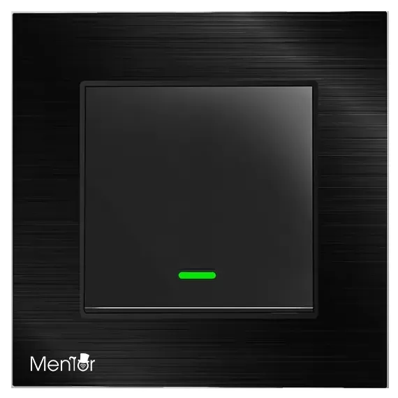 Intrerupator simplu Smart Mentor ES033 WiFi 10A 600W PC ignifug negru-2