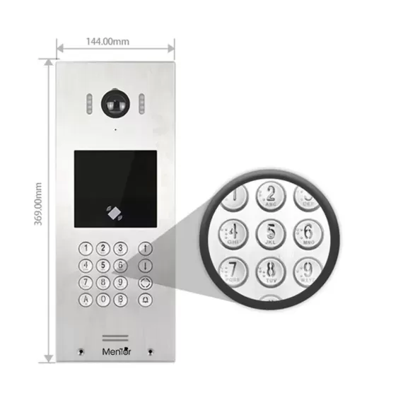 Unitate exterioara VideoInterfon Smart Mentor SY058 WiFi Display POE Card acces 50 apartamente IP 1MP HD IP65 IR difuzor microfon-3