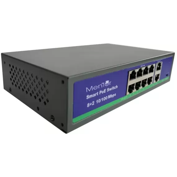 Switch 8+2 POE SY084 pentru sistem videointerfon Smart Mentor Wireless RJ45 120W 10/100Mbps 220V-1
