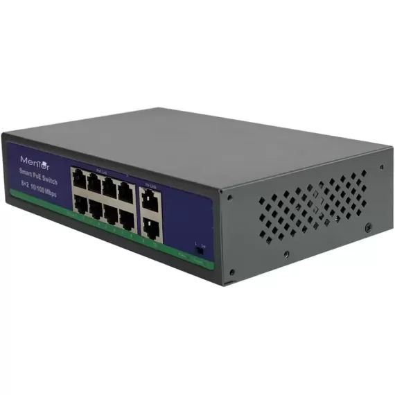 Switch 8+2 POE SY084 pentru sistem videointerfon Smart Mentor Wireless RJ45 120W 10/100Mbps 220V-3